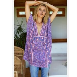 Emerson Fry Purple Paisley Midi Dress